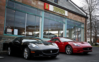 Two sports cars storefront ferrari - art fitzpatrick free wallpaper