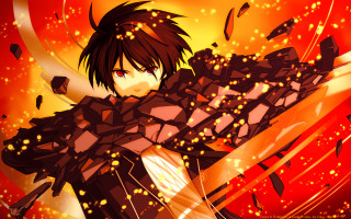 Anime character sword red background 2 - ufotable free wallpaper