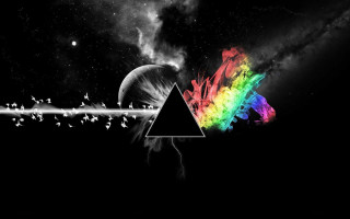 Dark side moon rainbow triangle 13 - beeple free wallpaper
