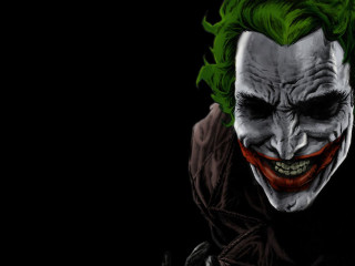 Joker green hair black background - sinister free wallpaper