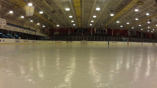 Hockey rink lights bench goal - wide free wallpaper