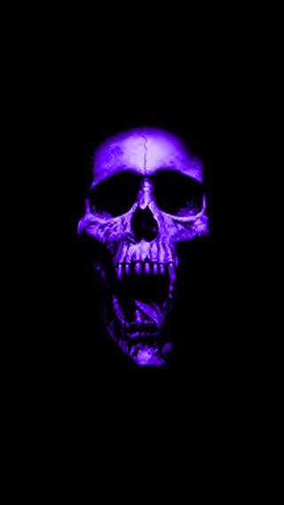 Skull purple light dark night - an album cover free wallpaper