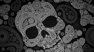 Skull paisley gothic ambientocclusion lace - face and neck free wallpaper