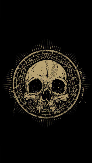 Skull cross circle sunburst design - a circle free wallpaper