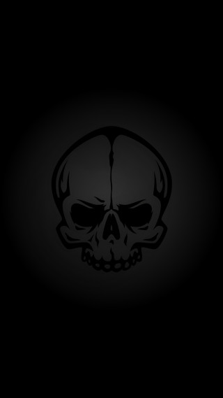Black skull gothic death greyscale - death free wallpaper