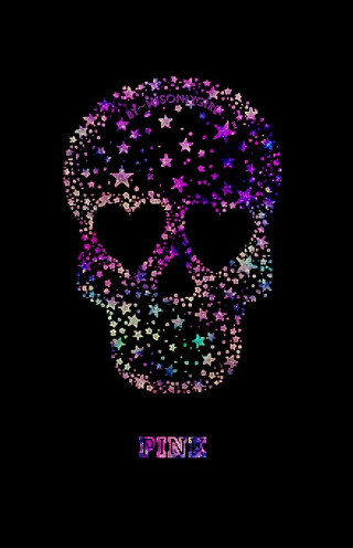 Skull stars heart black background - alex petruk ape free wallpaper