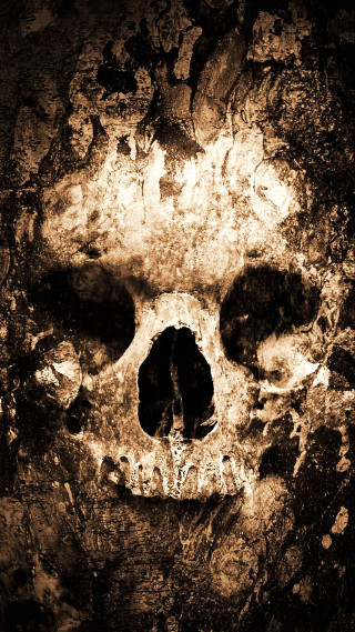 Skull hole sepia black image - a skull free wallpaper