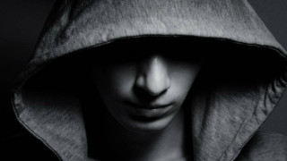 Hooded person cellphone portrait precisionism - a hood free wallpaper