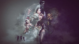 Woman costume sword demon smoke - smoke and fog free wallpaper