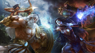 Women costume man sword demon - his hand free wallpaper