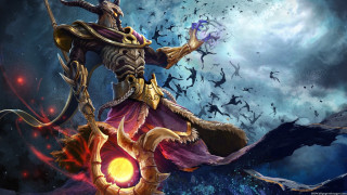 Fantasy character glowing orb bats - orb free wallpaper