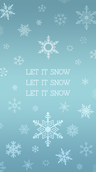 Blue background snowflakes quote let - international typographic style free wallpaper