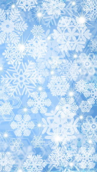 Blue white snowflake background stars - star and snow free wallpaper