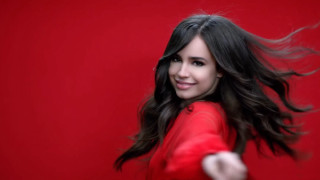 Smiling woman long hair waving - the wind free wallpaper for desktop