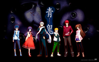 Anime characters dark background japanese - sots art free wallpaper