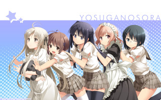 Girls school uniforms star background - background free wallpaper
