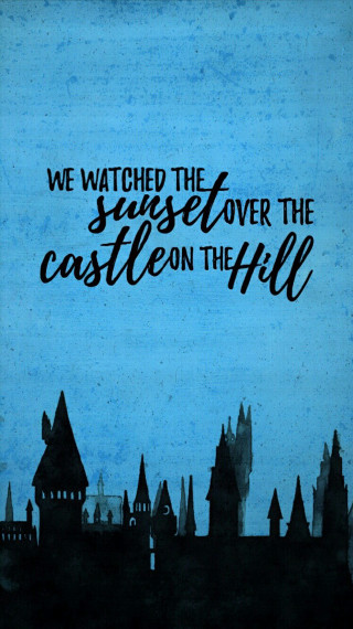 Castle sunset hill dirkcrabeth wallpaper - a painting of a castle free wallpaper