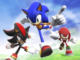 Sonic knuckles cartoon scene sky - a cartoon style scene free wallpaper