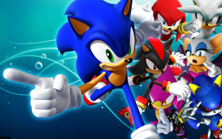 Sonic characters cartoon bubbles scene - the viewer free wallpaper
