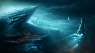 Ship dark ocean giant wave - a painting of a ship free wallpaper