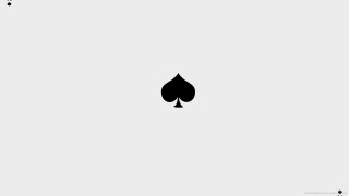 Black white card suit white - a minimalist painting free wallpaper for desktop