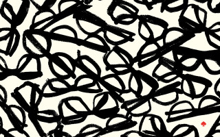 Black white background red dot - black letter free wallpaper