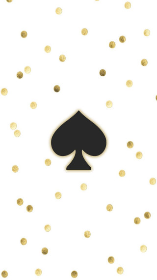 Ace symbol gold dots white - free sports wallpaper for mobile