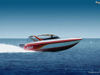 Speed boat water sky foreground - dosso dossi free wallpaper for desktop