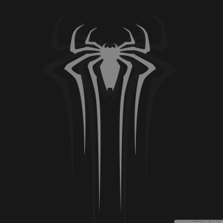Black white spider man logo - a minimalist painting free wallpaper