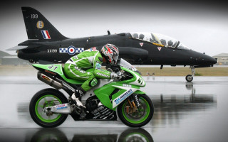 Man riding green motorcycle jet - a man riding free wallpaper