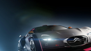 Futuristic car bright light hood - a futuristic car free wallpaper