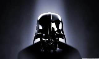Darth vader helmet black white 3 - war free wallpaper