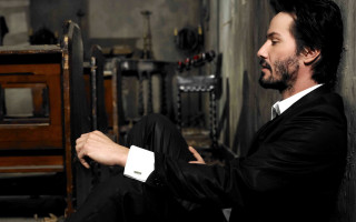 Man suit floor chair clock - handsome free wallpaper
