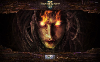 Demonic face glowing eyes flames - demonic free wallpaper
