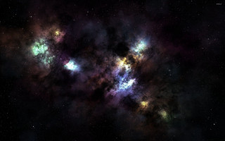 Colorful space filled with stars 4 - a colorful space free wallpaper