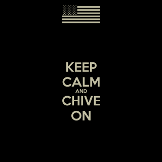 Keep calm chive on black - poster free wallpaper