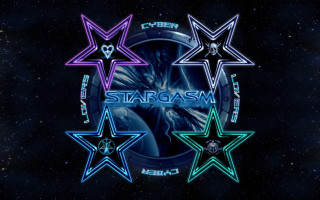 Stargasm logo five stars space - the middle of it free wallpaper