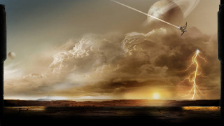 Plane cloudy sky lightning sun - brian despain free wallpaper