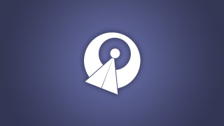 White arrow circle blue shadow - a shadow free wallpaper