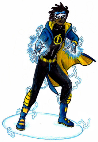 Man costume lightning bolt chest - everett warner free wallpaper