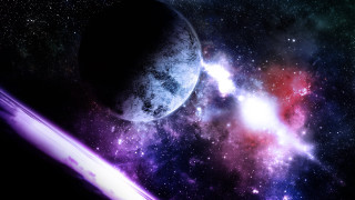 Space scene distant object foreground 11 - a distant object in the background free wallpaper