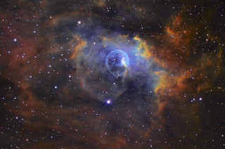Large star filled sky blue - cosmic free wallpaper