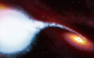 Black hole white disk red - a black hole in the center free wallpaper