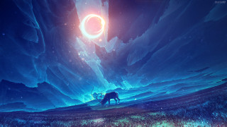 Horse field bright light ring 2 - anato finnstark free wallpaper
