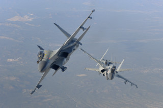 Military jets flying sky mountain - frame free wallpaper