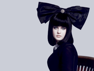 Woman black bow chair black - free 3d render wallpaper