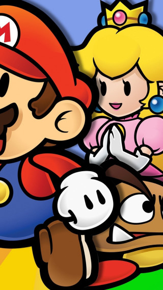 Mario princess peach back cover - 2 d game art free wallpaper