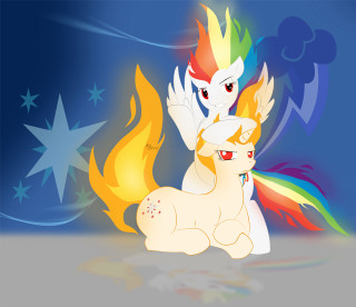 Rainbow pony white pony blue - david gilmour blythe free wallpaper