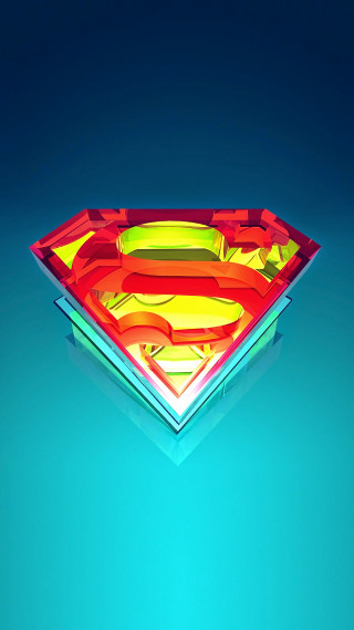 Superman logo blue background red 6 - free minimalism wallpaper