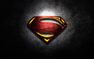 Superman logo dark background light 3 - heroic free wallpaper